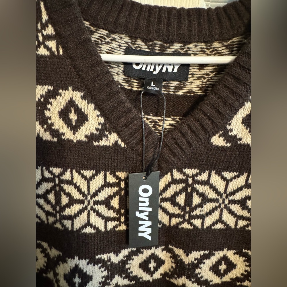 Only NY men’s Large sweater vest NWT - Picture 3 of 5